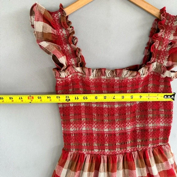 🎉5 for $45🎉Aureum  Plaid Smocked dress size S - Picture 5 of 8